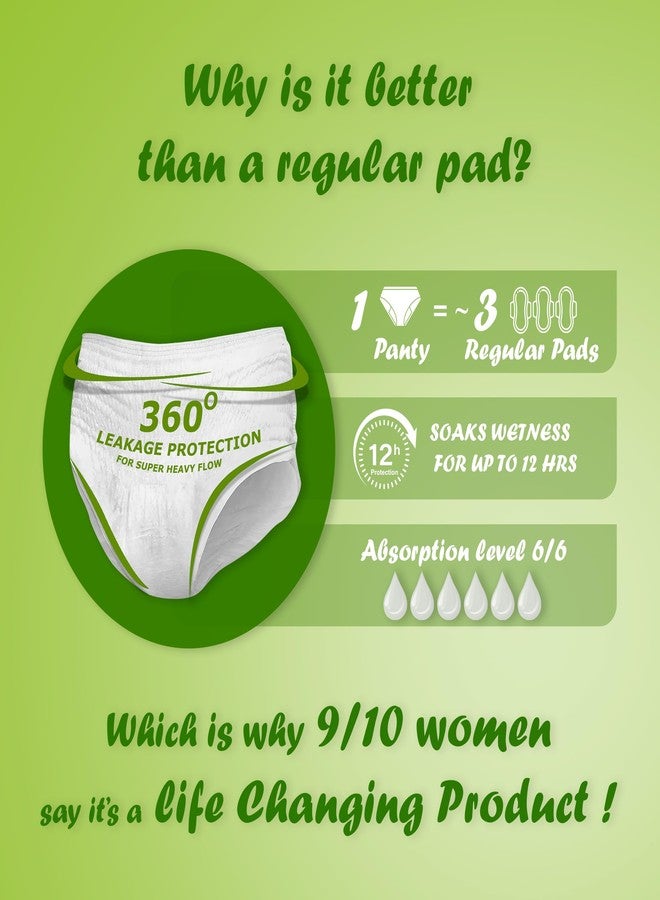 CareDone Disposable Period Panties for Women & Girls | 360° Protection | Soft and Flexible | Overnight Comfort | Protects From Heavy Flow | Rash Free and Toxin Free. (10 Panties (S-M)) - Image 3